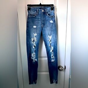 Aeropostale 00 Regular Super High Rise Curvy Jeggings